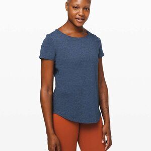 Lululemon Love Crewneck T-Shirt Heathered Code Blue 12
